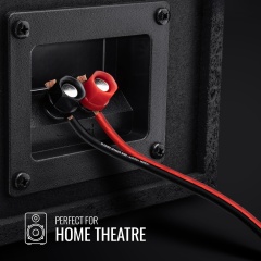 Premium Performance HiFi Speaker Wire Cable, Bare Copper Conductor, Red/Black PVC Jacket, for Home Theater, HiFi, Surround or Auto Amps