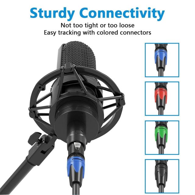 Premium XLR Microphone Cable with 22AWG OFC Conductor & Double Shielding – Professional-Grade Audio for Studios, Live Performances, and Broadcast