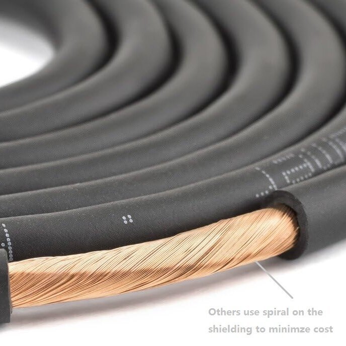 High-End RCA to RCA Subwoofer Cable with Nylon Sleeve - Premium Audio Cable for Home Theater, Hi-Fi Systems, and Professional Audio Setups