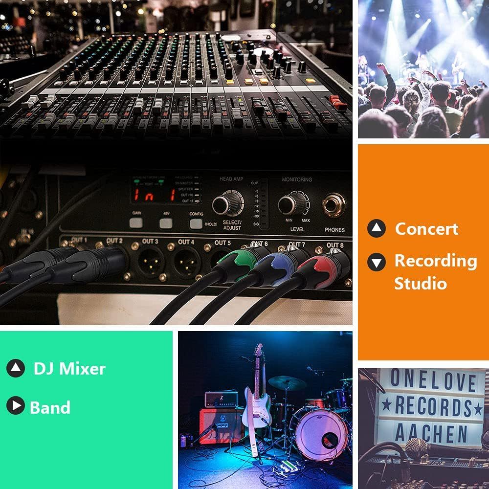 Premium XLR Microphone Cable with 22AWG OFC Conductor & Double Shielding – Professional-Grade Audio for Studios, Live Performances, and Broadcast
