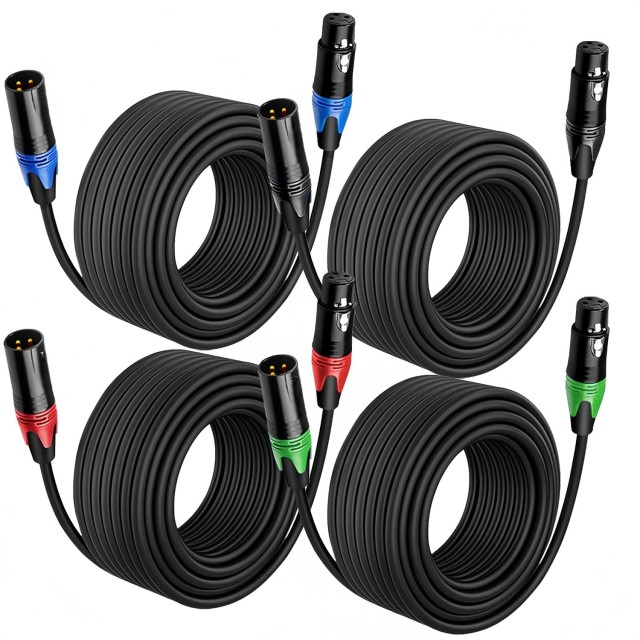 Premium XLR Microphone Cable with 22AWG OFC Conductor & Double Shielding – Professional-Grade Audio for Studios, Live Performances, and Broadcast