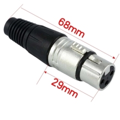 Professional 3-Pin XLR Solder-Type Connector (Male & Female) – Nickel-Tin Body, Copper Pins for Reliable Audio Connections