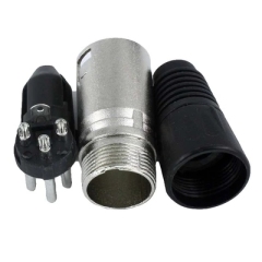 Professional 3-Pin XLR Solder-Type Connector (Male & Female) – Nickel-Tin Body, Copper Pins for Reliable Audio Connections