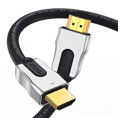 Certified HDMI 2.1 Cable with Zinc Alloy Connector - Ultra HD 8K@60Hz, 4K@120Hz, 48Gbps Bandwidth for Home Theater, Gaming, and Professional AV Systems