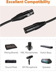Middle end  XLR Microphone Cable with 24AWG OFC Conductor & Double Shielding – Professional-Grade Audio for Studios, Live Performances, and Broadcast