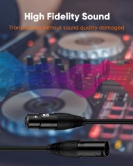 Middle end  XLR Microphone Cable with 24AWG OFC Conductor & Double Shielding – Professional-Grade Audio for Studios, Live Performances, and Broadcast