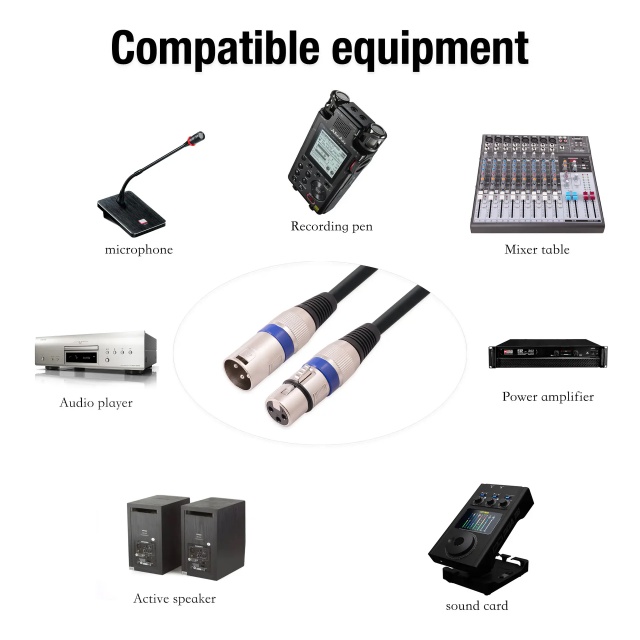 Entry level XLR Microphone Cable with 26AWG OFC Conductor & Double Shielding – Professional-Grade Audio for Studios, Live Performances, and Broadcast