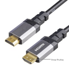 Certified Snug-Fit HDMI 2.1 Cable with Aluminum Shell and Cotton Mesh Sleeve - Durable and High-Performance for 8K@60Hz, 4K@120Hz, 48Gbps Bandwidth