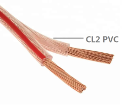 Premium Performance Hifi Speaker Wire Cable, Bare Copper Conductor, CL2 Rated, Clear PVC, for Home Theater, HiFi, Surround or Auto Amps