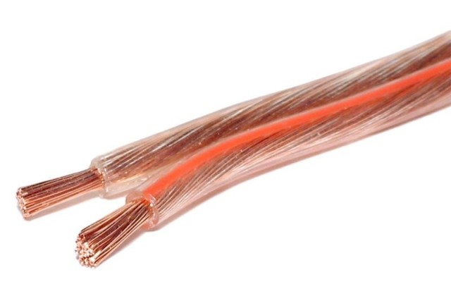 Premium Performance Hifi Speaker Wire Cable, Bare Copper Conductor, CL2 Rated, Clear PVC, for Home Theater, HiFi, Surround or Auto Amps