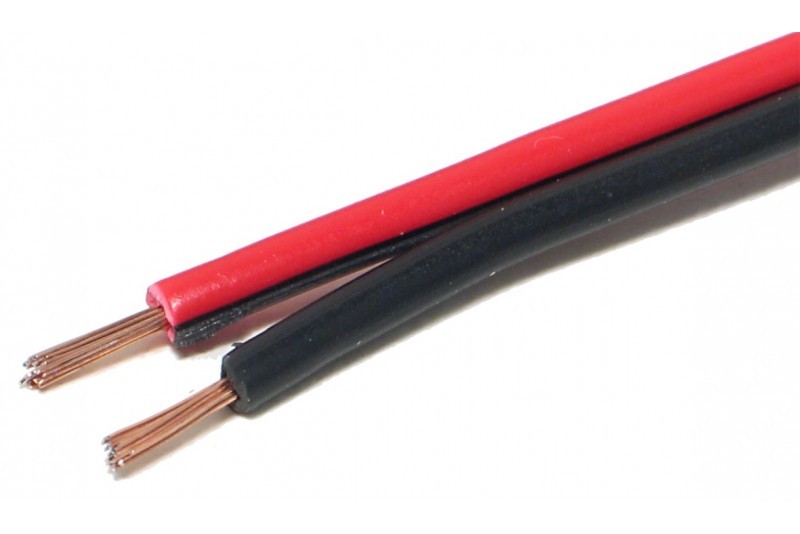 Premium Performance HiFi Speaker Wire Cable, Bare Copper Conductor, Red/Black PVC Jacket, for Home Theater, HiFi, Surround or Auto Amps