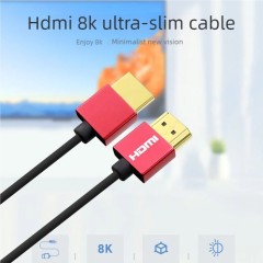 Ultra Slim Certified HDMI 2.1 Cable with Aluminum Shell - Lightweight, Durable, and High-Performance for 8K@60Hz, 4K@120Hz, 48Gbps Bandwidth