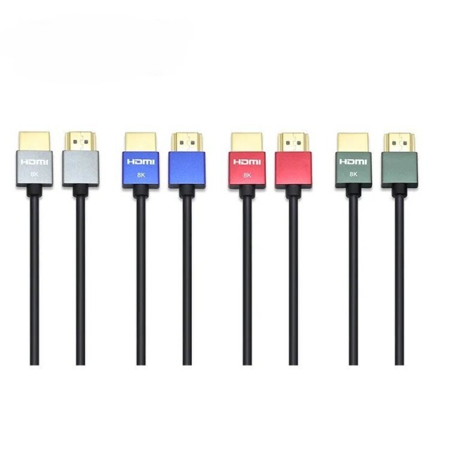 Ultra Slim Certified HDMI 2.1 Cable with Aluminum Shell - Lightweight, Durable, and High-Performance for 8K@60Hz, 4K@120Hz, 48Gbps Bandwidth