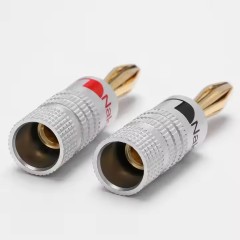 Gold Plated Speaker Banana Plugs, Open Screw Type, for Speaker Wire, Home Theater, Wall Plates - Premium Connectivity for Superior Audio Performance,2 Piece