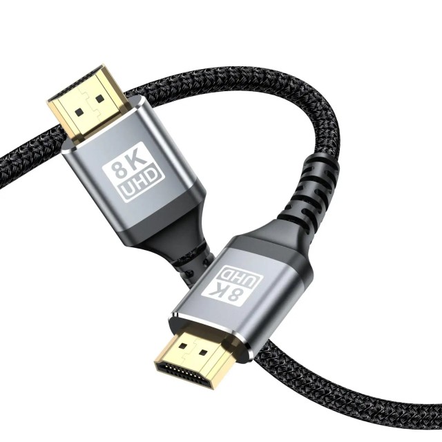Certified HDMI 2.1 Cable with Aluminum Shell - Ultra HD 8K@60Hz, 4K@120Hz, 48Gbps Bandwidth for Home Theater, Gaming, and Professional AV Systems