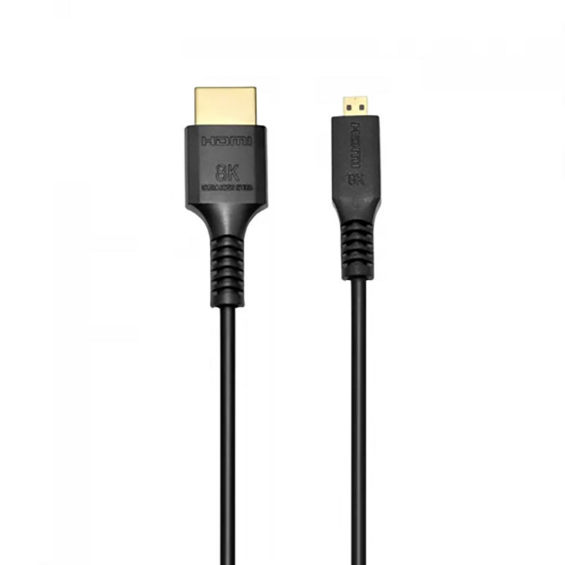 Ultra Slim Certified HDMI 2.1 Cable HDMI to Micro HDMI (A to D) - Lightweight, Flexible, and High-Performance for 8K@60Hz, 4K@120Hz, 48Gbps Bandwidth