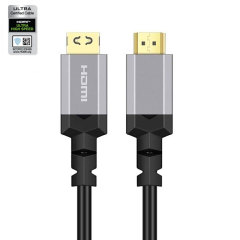 Certified Snug-Fit HDMI 2.1 Cable with Aluminum Shell and Cotton Mesh Sleeve - Durable and High-Performance for 8K@60Hz, 4K@120Hz, 48Gbps Bandwidth