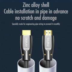 Premium Fiber Optic HDMI 2.1 Cable (AOC) – HDMI A to A,Armored Cable construction, 8K@60Hz, 4K@120Hz,