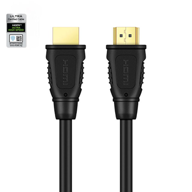 Certified HDMI 2.1 Cable Molding Type Connector - Ultra HD 8K@60Hz, 4K@120Hz, 48Gbps Bandwidth for Home Theater, Gaming, and Professional AV Systems