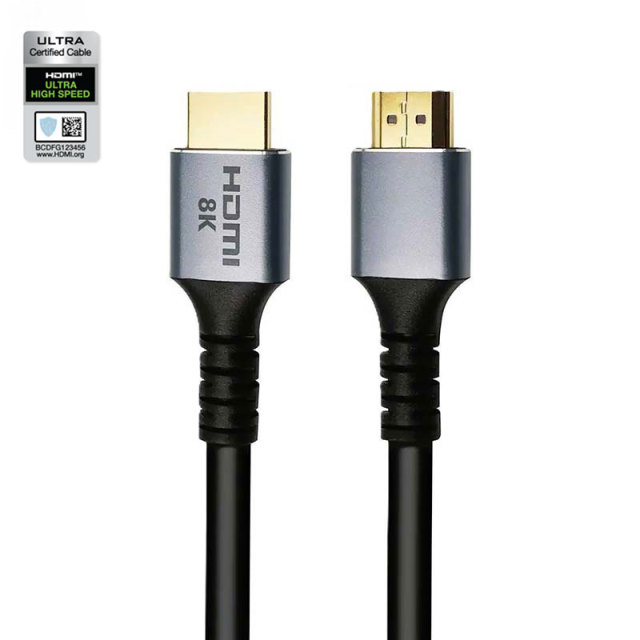 Certified HDMI 2.1 Cable with Aluminum Shell - High-Performance, Durable, and Long Tail Connector for 8K@60Hz, 4K@120Hz, 48Gbps Bandwidth