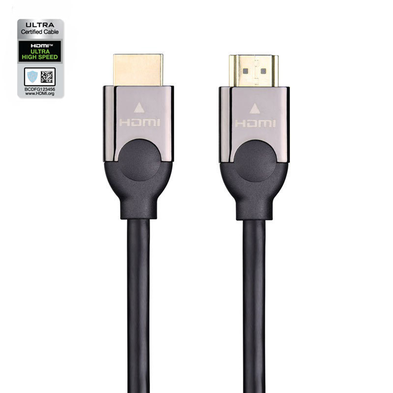 Certified HDMI 2.1 Cable with Zinc Alloy Connector - Ultra HD 8K@60Hz, 4K@120Hz, 48Gbps Bandwidth for Home Theater, Gaming, and Professional AV Systems