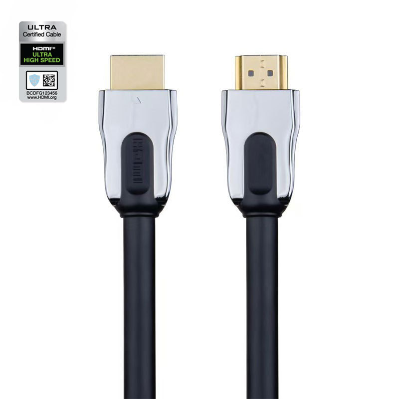 Certified HDMI 2.1 Cable with Zinc Alloy Connector - Ultra HD 8K@60Hz, 4K@120Hz, 48Gbps Bandwidth for Home Theater, Gaming, and Professional AV Systems