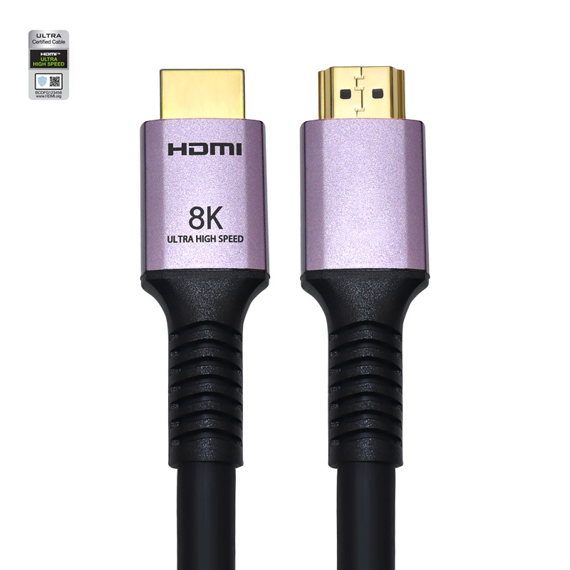 Certified HDMI 2.1 Cable for Long-Distance 5M-8M with Aluminum Shell Connector & Extended Boot – Ultra HD 8K@60Hz, 4K@120Hz, 48Gbps Bandwidth for Home Theater, Gaming, and Professional AV Systems