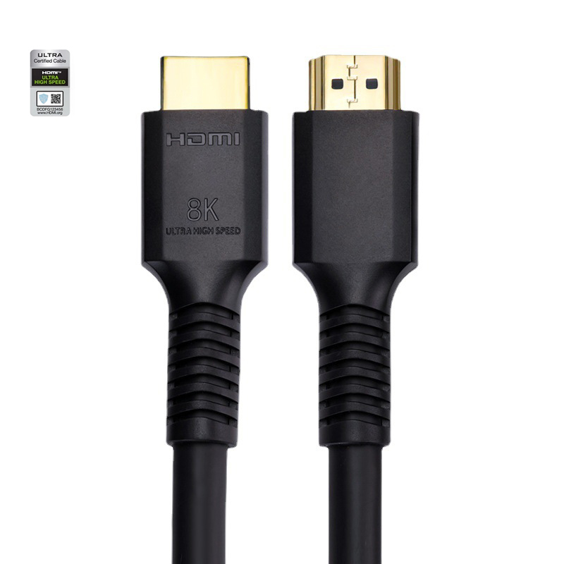 Certified HDMI 2.1 Cable for Long-Distance 5M-8M with Molding Connector & Extended Boot – Ultra HD 8K@60Hz, 4K@120Hz, 48Gbps Bandwidth for Home Theater, Gaming, and Professional AV Systems