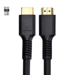 Certified HDMI 2.1 Cable for Long-Distance 5M-8M with Molding Connector & Extended Boot – Ultra HD 8K@60Hz, 4K@120Hz, 48Gbps Bandwidth for Home Theater, Gaming, and Professional AV Systems