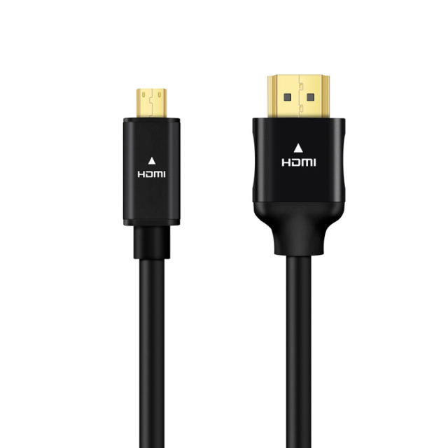 HDMI 2.0 Cable, HDMI to Micro HDMI with Aluminum Shell - Ultra HD 4K@60Hz, 18Gbps Bandwidth, Slim Design (OD4.8mm) for Cameras, Laptops, and Portable Devices
