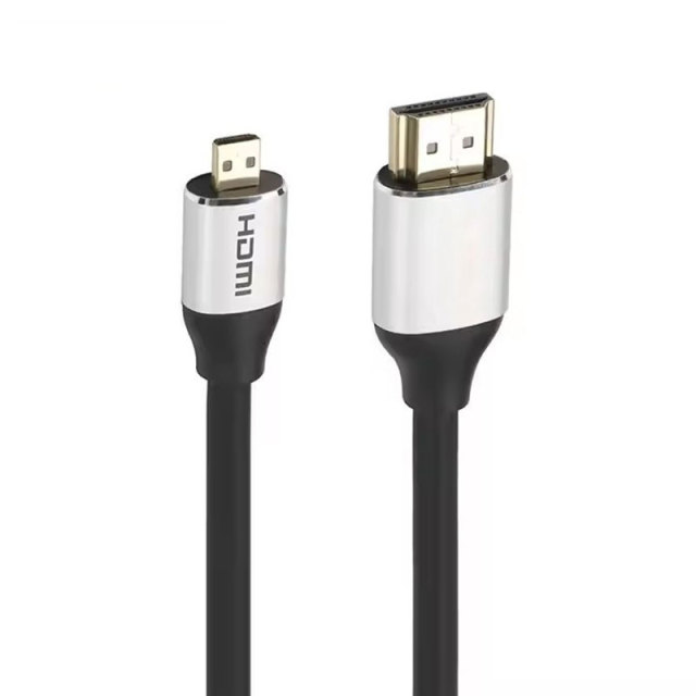 HDMI 2.0 Cable, HDMI to Micro HDMI with Aluminum Shell - Ultra HD 4K@60Hz, 18Gbps Bandwidth, Slim Design (OD4.8mm) for Cameras, Laptops, and Portable Devices