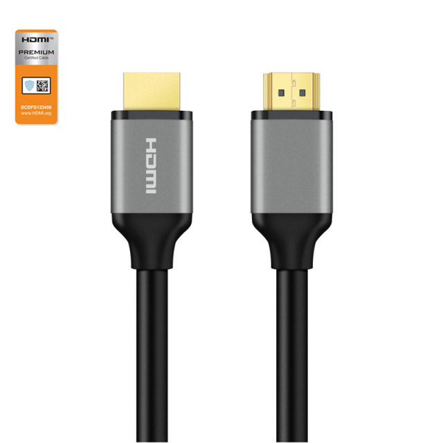 Premium Certified HDMI 2.0 Cable with Aluminum Shell - High-Speed 4K@60Hz, HDR, ARC Support, Durable & Reliable for Home Theater, Gaming, and Professional AV Setups
