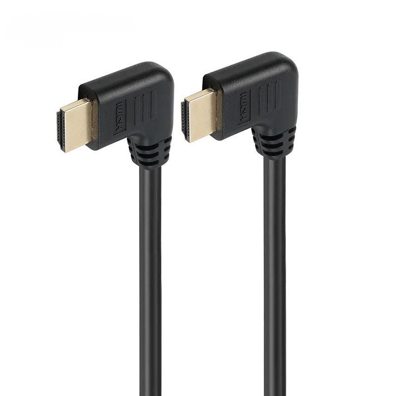 HDMI 2.0 Cable with 90-Degree Angled Molding Connector - High-Speed 4K@60Hz, HDR, ARC Support, Durable & Reliable for Home Theater, Gaming, and Professional AV Setups