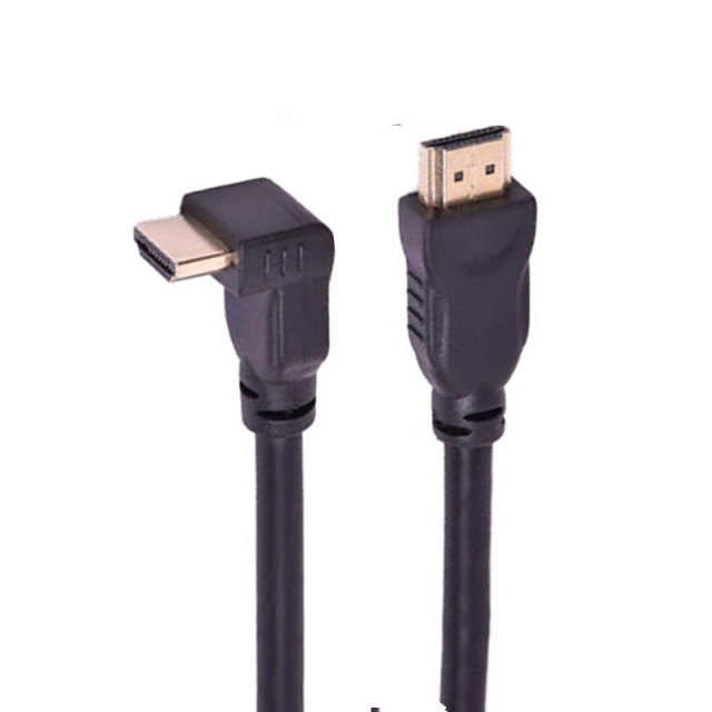 HDMI 2.0 Cable with 90-Degree Angled Molding Connector - High-Speed 4K@60Hz, HDR, ARC Support, Durable & Reliable for Home Theater, Gaming, and Professional AV Setups