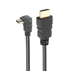 HDMI 2.0 Cable with 90-Degree Angled Molding Connector - High-Speed 4K@60Hz, HDR, ARC Support, Durable & Reliable for Home Theater, Gaming, and Professional AV Setups