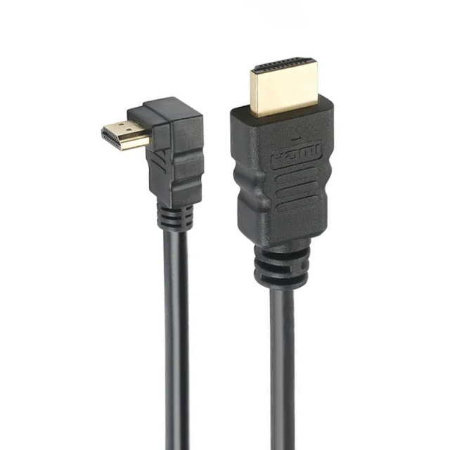 HDMI 2.0 Cable with 90-Degree Angled Molding Connector - High-Speed 4K@60Hz, HDR, ARC Support, Durable & Reliable for Home Theater, Gaming, and Professional AV Setups