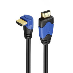 HDMI 2.0 Cable with 90-Degree Angled Double Molding Connector - High-Speed 4K@60Hz, HDR, ARC Support, Durable & Reliable for Home Theater, Gaming, and Professional AV Setups