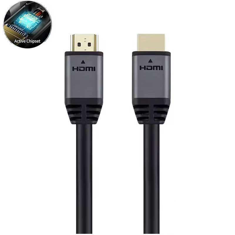 Active HDMI 2.0 Cable with Aluminum Shell .for 10-15m Long-Distance TransmissionUltra HD 4K@60Hz 4:4:4,, Chip-Enhanced Signal for Home Theater, Gaming, and Professional AV Systems