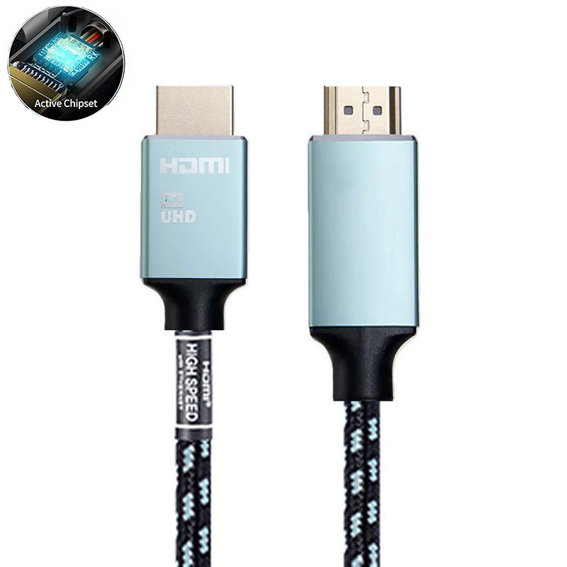 Active HDMI 2.0 Cable with Aluminum Shell ,for 10m-15m Transmission,Ultra HD 4K@60Hz 4:4:4, -  Chip-Enhanced Signal for Home Theater, Gaming, and Professional AV Systems