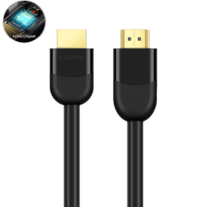 Active HDMI 2.0 Cable with Molding  connector ,for 10-15m Long-Distance Transmission,Ultra HD 4K@60Hz 4:4:4,  Chip-Enhanced Signal for Home Theater, Gaming, and Professional AV Systems