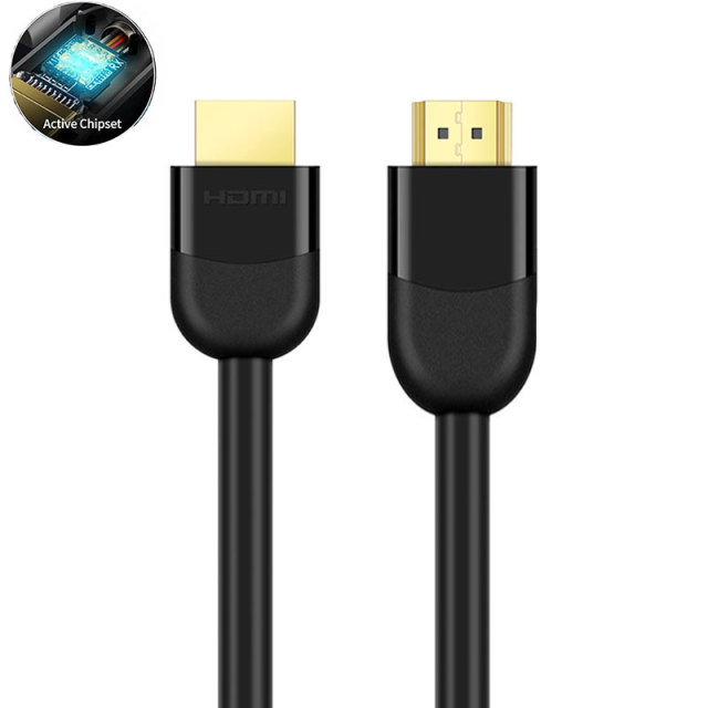 Active HDMI 2.0 Cable with Molding  connector ,for 10-15m Long-Distance Transmission,Ultra HD 4K@60Hz 4:4:4,  Chip-Enhanced Signal for Home Theater, Gaming, and Professional AV Systems