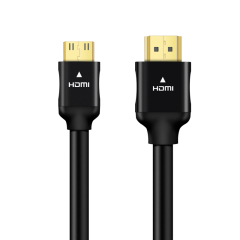 HDMI 2.0 Cable, HDMI to Mini HDMI with Aluminum Shell - Ultra HD 4K@60Hz, 18Gbps Bandwidth, Slim Design (OD4.8mm) for Cameras, Laptops, and Portable Devices
