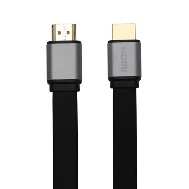 Flat HDMI 2.0 Cable with Aluminum Connector - High-Speed 4K@60Hz, HDR, ARC Support, Durable & Reliable for Home Theater, Gaming, and Professional AV Setups