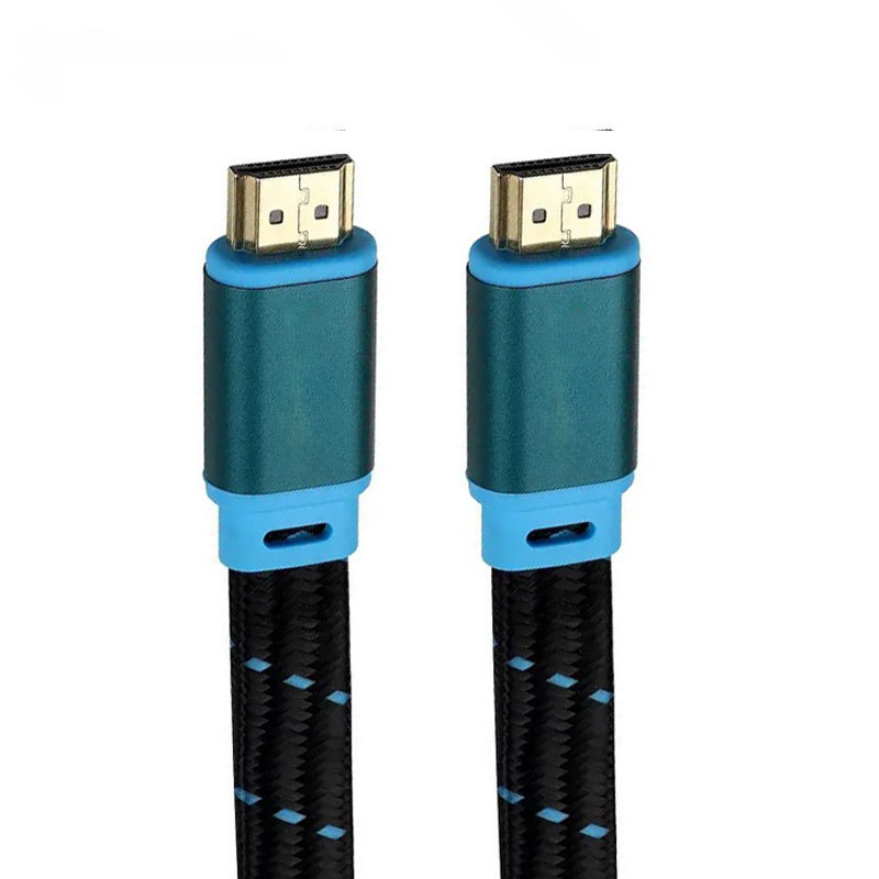 Flat HDMI 2.0 Cable with Aluminum Connector - High-Speed 4K@60Hz, HDR, ARC Support, Durable & Reliable for Home Theater, Gaming, and Professional AV Setups