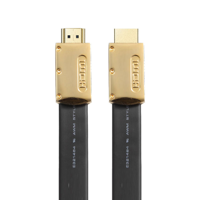 Flat HDMI 2.0 Cable with Zinc alloy Connector - High-Speed 4K@60Hz, HDR, ARC Support, Durable & Reliable for Home Theater, Gaming, and Professional AV Setups