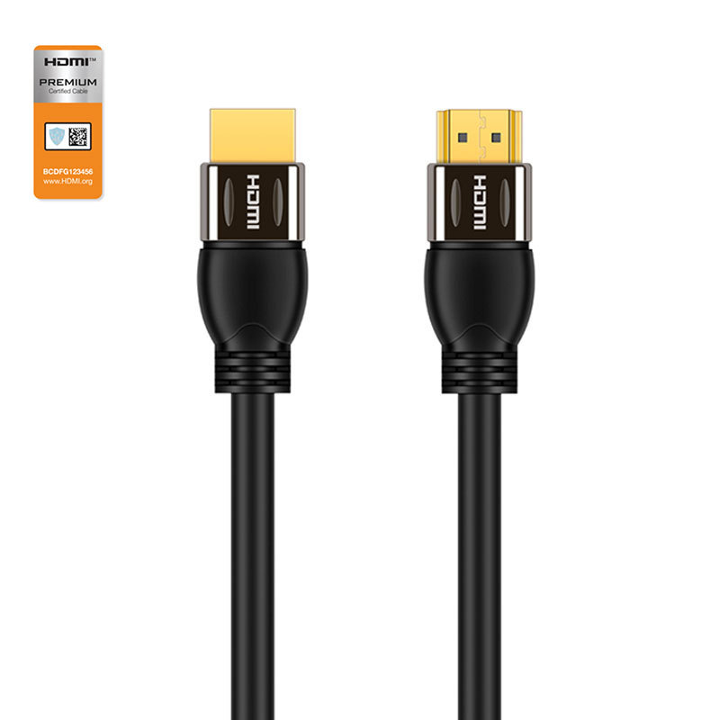 Premium Certified HDMI 2.0 Cable with Zinc Alloy Connector - High-Speed 4K@60Hz, HDR, ARC Support, Durable & Reliable for Home Theater, Gaming, and Professional AV Setups