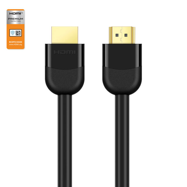 Premium Certified HDMI 2.0 Cable with Molding Connector - High-Speed 4K@60Hz, HDR, ARC Support, Durable & Reliable for Home Theater, Gaming, and Professional AV Setups