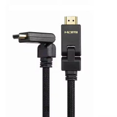 HDMI 2.0 Cable with 180 degree Swivel Connector connector - High-Speed 4K@60Hz, HDR, ARC Support, Durable & Reliable for Home Theater, Gaming, and Professional AV Setups