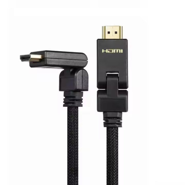 HDMI 2.0 Cable with 180 degree Swivel Connector connector - High-Speed 4K@60Hz, HDR, ARC Support, Durable & Reliable for Home Theater, Gaming, and Professional AV Setups