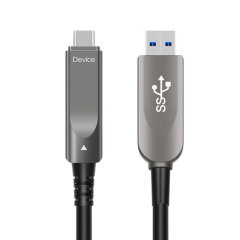 Fiber Optic USB 3.2 Gen2 Cable, Type-A to USB-C, 10Gbps High-Speed, Long-Distance Signal Transmission